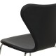 Arne Jacobsen seven chair, 3107, newly upholstered with black Nevada Anilin leather