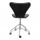 Arne Jacobsen Seven office chair 3117 with black classic leather