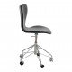 Arne Jacobsen Seven office chair 3117 with black classic leather