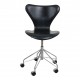 Arne Jacobsen Seven office chair 3117 with black classic leather