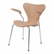 Arne Jacobsen Seven armchair, 3207, newly upholstered with natural leather