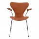 Arne Jacobsen Armchair, 3207, cognac aniline leather