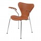 Arne Jacobsen Armchair, 3207, cognac aniline leather