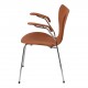 Arne Jacobsen Armchair, 3207, cognac aniline leather