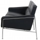 Arne Jacobsen 2.seater 3302 airport sofa in black leather