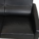 Arne Jacobsen 2.seater 3302 airport sofa in black leather