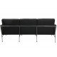 Arne Jacobsen 3.seater 3303 sofa in black leather