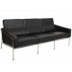 Arne Jacobsen 3-personers 3303 sofa i sort læder