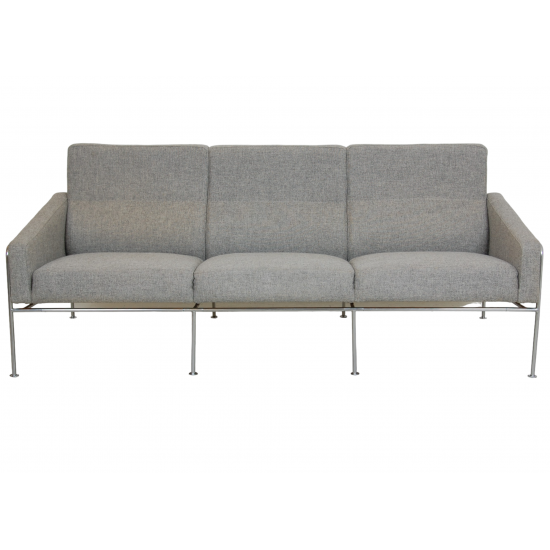 Arne jacobsen 3.seater Airport sofa in grey Hallingdal fabric