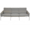 Arne Jacobsen 3.pers Lufthavnssofa i gråt Hallingdal stof