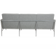 Arne jacobsen 3.seater Airport sofa in grey Hallingdal fabric