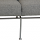 Arne jacobsen 3.seater Airport sofa in grey Hallingdal fabric