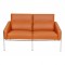 Arne Jacobsen 2pers Airport sofa newly upholstered with cognac bison leather