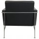 Arne Jacobsen 3301 Lounge chair in black leather