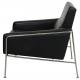 Arne jacobsen Airport loungechair in patinated black leather