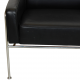 Arne jacobsen Airport loungechair in patinated black leather