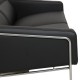 Arne Jacobsen 3302 2.seater airport sofa in black leather