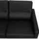 Arne Jacobsen 3302 2.seater airport sofa in black leather