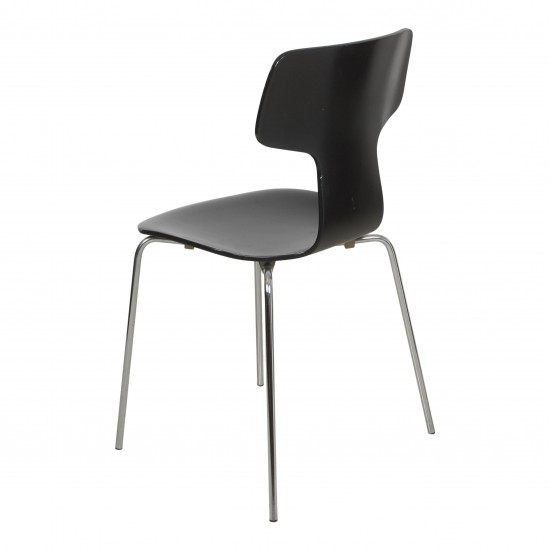 Arne Jacobsen T-chair, black lacquered