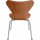Set of four Arne Jacobsen Seven chairs in patinated cognac leather