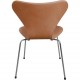 Set of four Arne Jacobsen Seven chairs in patinated cognac leather