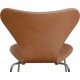 Set of four Arne Jacobsen Seven chairs in patinated cognac leather