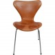 Set of four Arne Jacobsen Seven chairs in patinated cognac leather