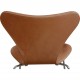 Set of four Arne Jacobsen Seven chairs in patinated cognac leather