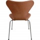 Set of four Arne Jacobsen Seven chairs in patinated cognac leather