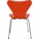 Arne Jacobsen Seven chair reupholstered in orange Paloma leather