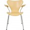 Arne Jacobsen Seven armchair reupholstered in yellow Paloma leather