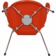 Arne Jacobsen Seven armchair reupholstered in orange Paloma leather