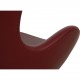 Arne Jacobsen Egg Chair reupholstered in Oxblood classic leather