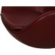 Arne Jacobsen Egg Chair reupholstered in Oxblood classic leather