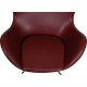 Arne Jacobsen Egg Chair reupholstered in Oxblood classic leather