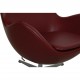 Arne Jacobsen Egg Chair reupholstered in Oxblood classic leather