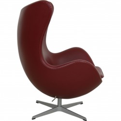 Arne Jacobsen Egg Chair reupholstered in Oxblood classic leather
