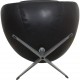 Arne Jacobsen Egg chair in patinated black anilin leather