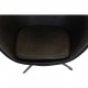 Arne Jacobsen Egg chair in patinated black anilin leather