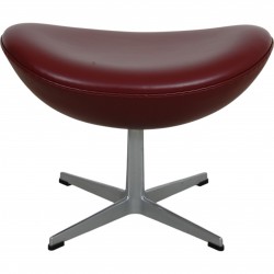 Arne Jacobsen Æggetaburet betrukket med Oxblood Classic læder