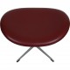 Arne Jacobsen Æggetaburet betrukket med Oxblood Classic læder