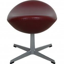 Arne Jacobsen Æggetaburet betrukket med Oxblood Classic læder