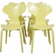 Set of 6 Yellow Arne Jacobsen Grandprix chairs