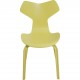 Set of 6 Yellow Arne Jacobsen Grandprix chairs