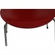 Set of six red Arne Jacobsen Ant chairs