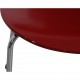 Set of six red Arne Jacobsen Ant chairs