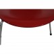 Set of six red Arne Jacobsen Ant chairs