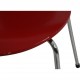 Set of six red Arne Jacobsen Ant chairs