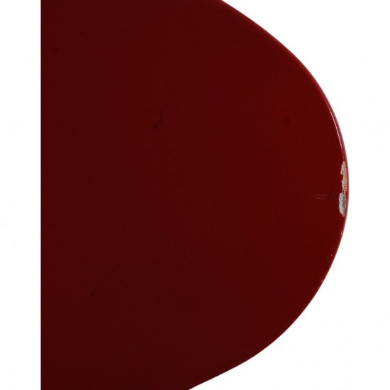 Set of six red Arne Jacobsen Ant chairs