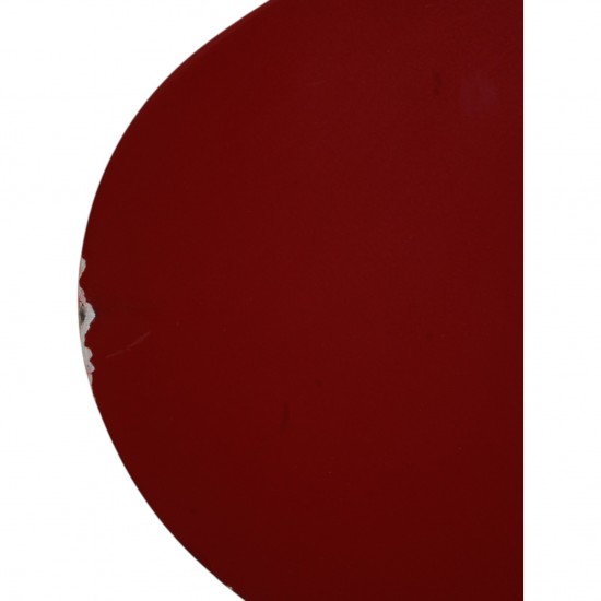 Set of six red Arne Jacobsen Ant chairs